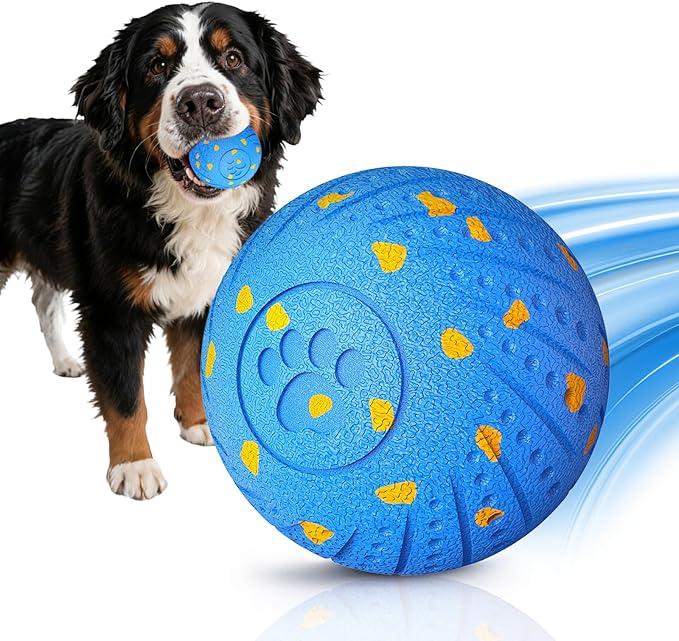 Interactive Dog Toys: Smart Dog Ball – Auto-Bounce, Vibrating & Jumping Action! Durable Duraspin Design for Aggressive Chewers. Rechargeable & Long-Lasting, Keeps Dogs Busy and Entertained.
