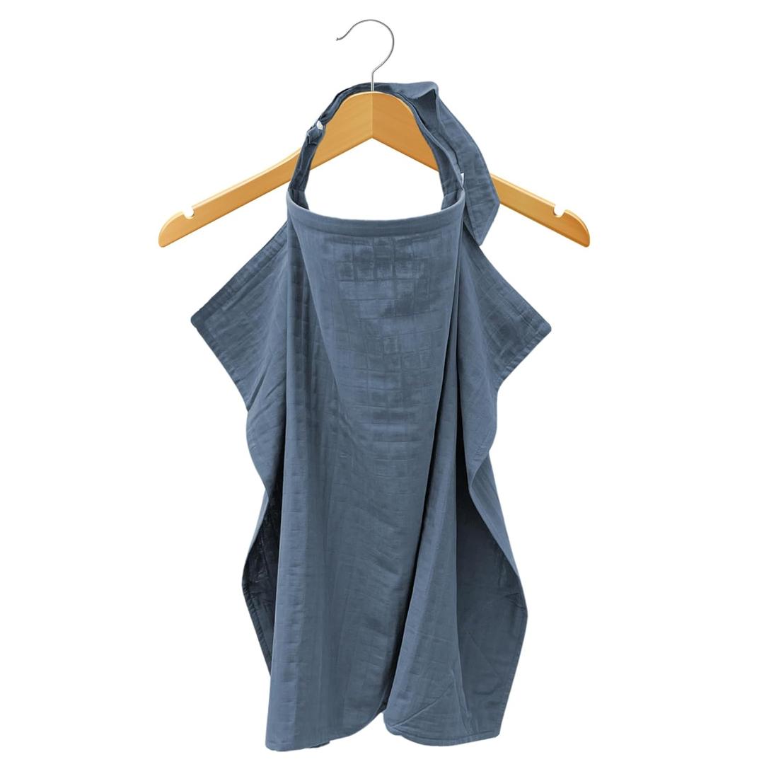 MOZAH 100% Organic Cotton Muslin Nursing Cover for Baby Breastfeeding, Breathable 100% Cotton Breastfeeding Cover with Rigid Hoop for Mother Nursing Apron, Multi-use Carseat Canopy (Blue Mirage) MOZAH 100% Organic Cotton Muslin Nursing Cover for Baby Breastfeeding, Breathable 100% Cotton Breastfeeding Cover with Rigid Hoop for Mother Nursing Apron, Multi-use Carseat Canopy (Blue Mirage)