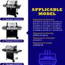GGC Grill Grates Replacement for Brinkmann 810-8410-F, 810-2410-S, 810-2511-S, 810-2512-S, 810-8411-5, 810-9415-W and Others, 3 PCS Porcelain Coated Cast Iron Cooking Grate(17 3/4" x 8 15/16")