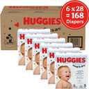 Huggies Size 5 Diapers, Snug & Dry Baby Diapers, Size 5 (27+ lbs), 168 Count (6 Packs of 28)