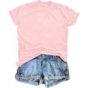 MNLYBABY Women Hawaiian Shirts Ohana Means Family Shirt Summer Beach Hawaiian Hibiscus Tropical Flower Tee Tops, Small, Pink (S)