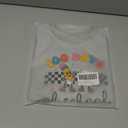 Kids Little Boys Girls 100 Days of School Shirt Short Sleeve Funny Graphic Letters Print Celebration Top  (5T,Gray)