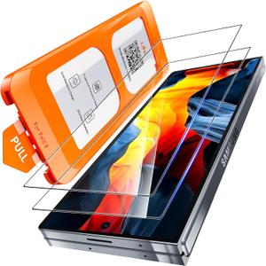 L K LK 3 in 1 for Samsung Galaxy Z Fold 6 Screen Protector, 2 Pack HD Tempered Glass Film + 1 Dust Free Installation Tool, Anti-Scratch No Dust Z Fold 6 Screen Protector