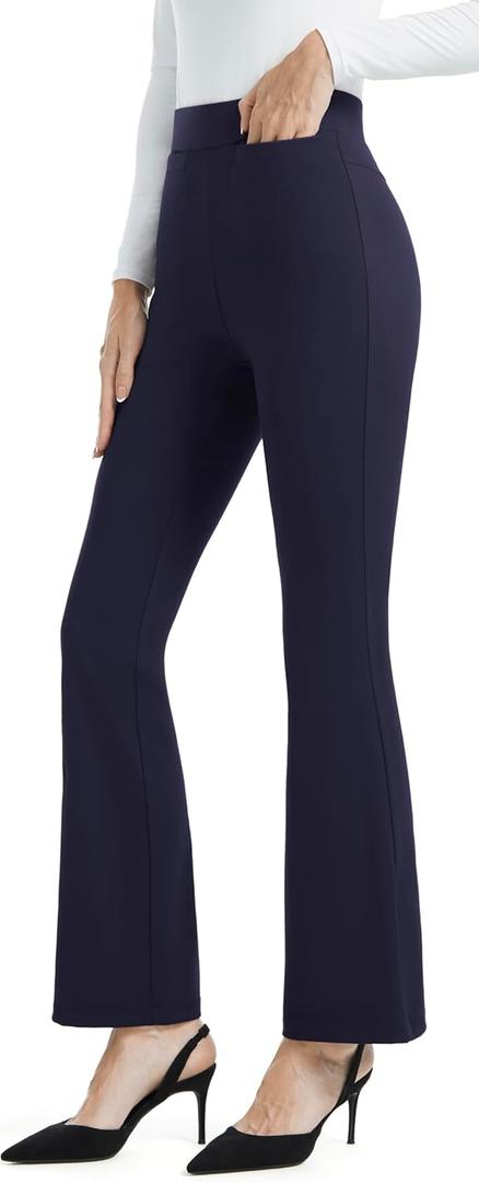 AFITNE Women's Yoga Dress Pants (Navy Blue, 31" Inseam XS)