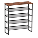 Brand: CHEMPFR Shoe Rack - Sturdy Steel Shoe Organizer for Front Door Entrance Closet Entryway with Spacious Top - Industrial Style Strong Mesh Storage Shelves (5-Tier 11.8"x36.2"x31.5")