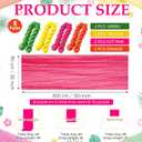 8 Pcs Hawaiian Cheesecloth Table Runner Pink Orange Green Yellow Tropical Summer Luau Decor 118" Long Neon Table Cover for Summer Flamingo Birthday Picnic Party Supplies Decorations