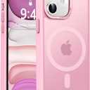 Newfuture Designed for iPhone 11 Case with Strong Magnetic [13 FT Military Drop Protection] [Compatible with Magsafe] Slim Translucent Matte Shockproof with Anti-Fingerprint Phone Case, Chalk Pink