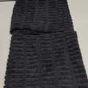 MIULEE Pack of 2 Corduroy Decorative Throw Pillow Covers 20x20 Inch Soft Boho Striped Pillow Covers Modern Farmhouse Home Decor for Halloween Sofa Living Room Couch Bed Black