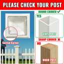 VIVIDA 4" x 4" Vinyl Fence Post Cap (Actual 4" x 4"), New England Pyramid Post Cap, PVC Square Top Cover, for Vinyl Fences, Mailboxes & Decks, White, 2 Pack