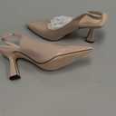 Coutgo Womens Slingback Stiletto High Heels Closed Pointed Toe Pumps DOrsay Sexy Office Dress Shoes (7.5, Khaki)