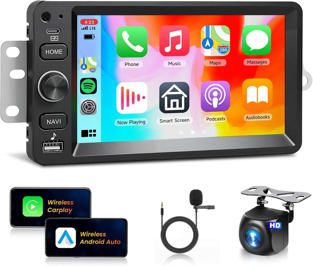 Car Stereo for Chevrolet Chevy Silverado Impala Tahoe GMC Sierra Yukon Hummer H2【2+64G】 Android Car Radio WiFi Wireless Carplay Android Auto, 7“ IPS, GPS, FM, SWC, Bluetooth, Backup Camera for Silverado