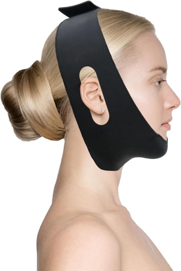 Post Surgical Chin Strap for Women,Chin Lipo Compression Garment Silicone Chin Strap,Face Neck Chin Post Surgical Bandage (1PCS)