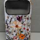 STARVIP for iPhone 17 Pro Max Case Cute - Wireless Charging Compatible - Dual-Layer Hard Shell + Silicone Cover - Aesthetic Protective Phone Case for Women - Marble Pressed Flowers