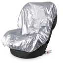 EcoNour Baby Car Seat Sun Shade Cover | Infant Carseat Heat Protector Keeps Toddler Seat at a Cool Temperature | Reflective car seat Sunshade Blocks Out Heat | Baby Travel Accessories, Silver