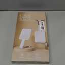 Travel Mirror with Lights, Magnifying Makeup Mirror 10X/1X Double Sided with 3 Color Lighting & Dimmable Touch Screen, Compact Handheld Cosmetic Vanity Mirror for Desktop Travel/Bathroom, Women Gifts (White + Silver)