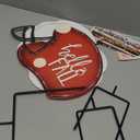 hogardeck Fall Decorations for Home Outdoor, 32" Decorative Garden Stakes with 3 Stacked Pumpkin Football Helmet for Fall Decor, Metal Yard Signs for Garden Home Lawn Patio Thanksgiving Decorations (Rbw)