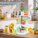 Flavor Pods Holder for Ninja Thirsti Flavored Water Drops, Rotatable Holds 15 Pods Storage Rack for Ninja Thirsties Drink System, Acrylic Pods Organizer for Ninja Thirsty, White