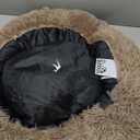 BODISEINT Modern Soft Plush Round Pet Bed for Cats or Small Dogs, Mini Medium Sized Dog Cat Bed Self Warming Autumn Winter Indoor Snooze Sleeping Cozy Kitty Teddy Kennel (20'' D x 8'' H, Coffee)