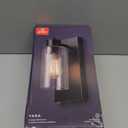 Globe Electric 60000129 1-Light Outdoor Wall Sconce, Dark Bronze, Clear Seeded Glass