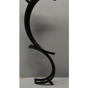 Dreyoo 3 Tiered Metal Plant Shelf with Grow Lights, S Shaped Indoor Stand for Living Room, Bedroom, Patio (Black)