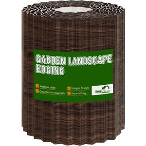 SnugNiture Corrugated Metal Garden Edging,8" x 20' Landscape Edging Border,Sturdy Metal Lawn Edging for Landscaping, Garden,Flower Bed and Yard