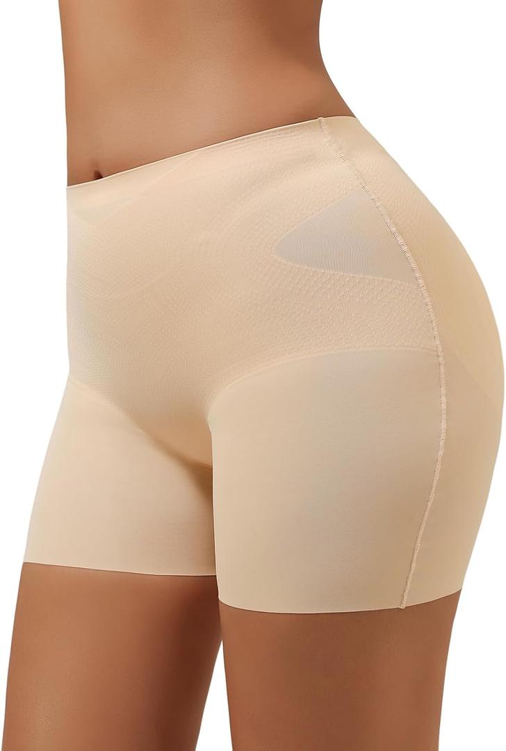Waist Trainer For Women Lower Belly Fat Butt Lifting Womens Underwear Seamless Tummy Control Fake Buttock Panties (Beige, S)