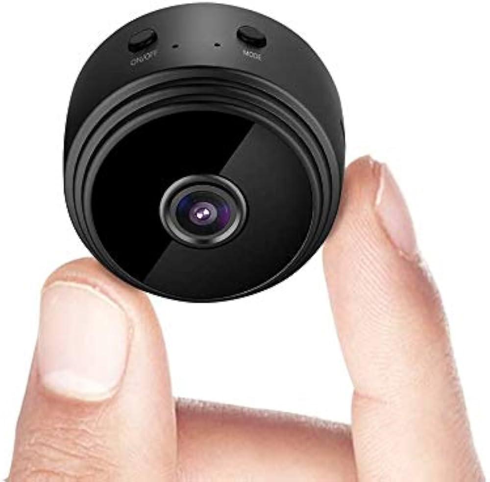 Hidden Camera Mini Spy Camera, Full HD 1080P Wireless WiFi Spy Cam/Small Indoor Home Security Camera/Nanny Camera with Night Vision and Motion Detection - Black