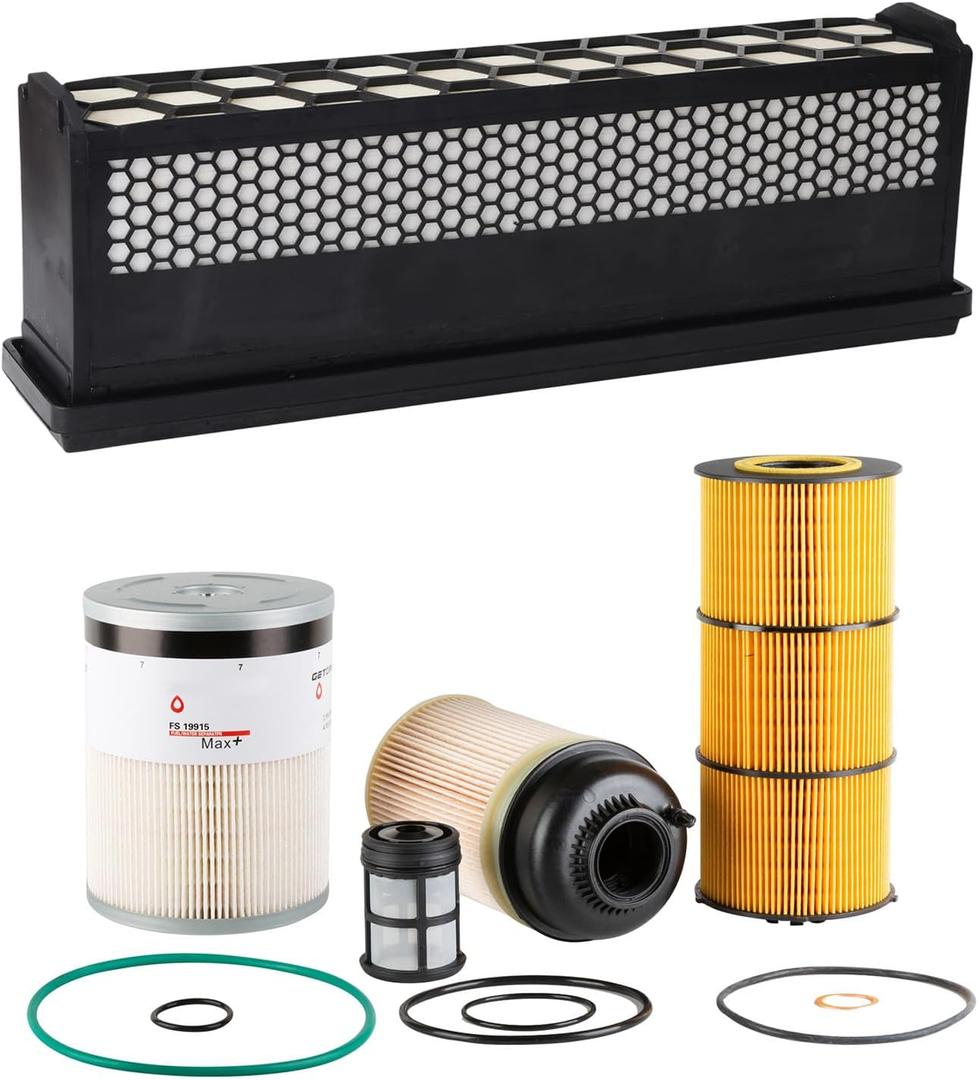 High Flow AF27879 FS19915 PF9908 P551005 Filter Kit,Fit for Freightliner Cascadia DD Series Oil, Air, FWS and Fuel Filter Kit