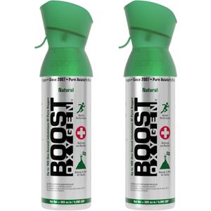 Boost Oxygen Medium Natural 5L Canister | Respiratory Support for Aerobic Recovery, Altitude, Performance & Health (2 Pack)