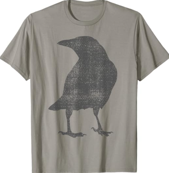 Crow Blackbird Raven Bird Vintage T-Shirt S
