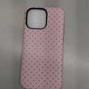 Jusy Compatible with MagSafe Polka Dot Case for iPhone 16 Pro Max, Cute Aesthetic Polka Dots Magnetic Phone Case, Soft TPU and Hard PC Protective Phone Cover for Women Girls（Matte） - Pink