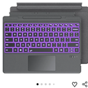 OMOTON Keyboard for Surface Pro 11/10/9/8/X, [13 inch], Bluetooth Type Cover for Surface Pro, 7-Color Backlit, Ultra-Slim Wireless Keyboard with Touchpad & Pencil Holder, Built-in Rechargeable Battery