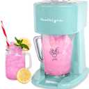 Nostalgia Retro 40-Ounce Frozen Beverage Station - Slushie Machine and Ice Shaver with Automatic Mixing for Soda, Cocktails and Margaritas - Easy & Safe Use - Aqua