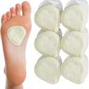 Metatarsal Felt Foot Pad Skived Cut (1/4" Thick) - Made in USA - Felt Metatarsal Pads for Women and Men - Ball of Foot Cushion - 6 Pairs (12 Pieces)