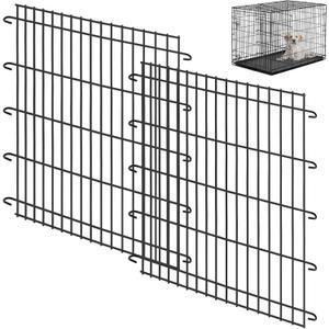 Tandefio 2 Pack Dog Crate Divider Panel for 42 Inch Crates - Adjustable Metal Pet Kennel Divider for Large, Medium & Small Dogs | Easy Installation & Secure Design (26 x 26.8 Inches)
