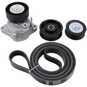 MOTOKU Belt Tensioner and Serpentine Belt Idler Pulley kit for Mercedes C230 C280 C300 C350 CL550 CLK350 CLK550 CLS550 E350 E550 G550 GL450 GL550 GLK350 ML350 ML550 R350 S550 SL550 SLK280 SLK300