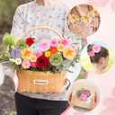 210 Pcs Mini Silk Flower Heads Small Fake Rose Daisy Faux Flowers Bulk for Crafts Artificial 3D Loose Fabric Flowers Heads Sunflower Bulk for Wedding Hair Cap Dresses Decorations (Bright Colors Mixed)
