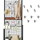 HOOBRO Gridwall Panel Units 5.6' x 2.1' Ft, Movable Grid Display Rack