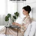 Ruxury Folding Lap Desk Bed Desk Laptop Table Tray, Breakfast Serving Tray, Portable & Lightweight Mini Table for Sofa Couch Floor - Black