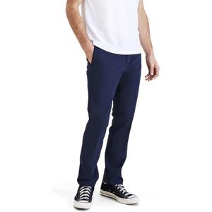 DOCKERS Mens Signature Go Slim Fit Khaki Smart 360 Tech Pants (34W x 29L, Navy Blazer)