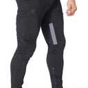 BROKIG Mens Gym Jogger Pants,Casual Slim Workout Sweatpants with Zipper Pockets Bodybuilding Athletic Pants (Medium, Black)