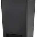 Rubbermaid Premier Series II Step-On Trash Can for Home and Kitchen, with Lid Lock and Slow Close, 12.4 Gallon, Charcoal, for Home/Kitchen/Garage/Apartment/Office