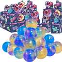 24 Pack Valentine's Day Gifts for Kids, Galaxy Slime with Greeting Card Box Stress Relief Slime Toy for Kids, Girls Boys Valentines Party Favors Valentine's Day Classroom Exchange Prizes Gift Set