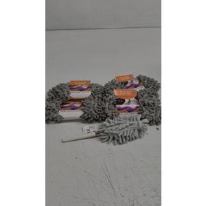 Dust Mop Slippers 4 Pack And Chenille Duster