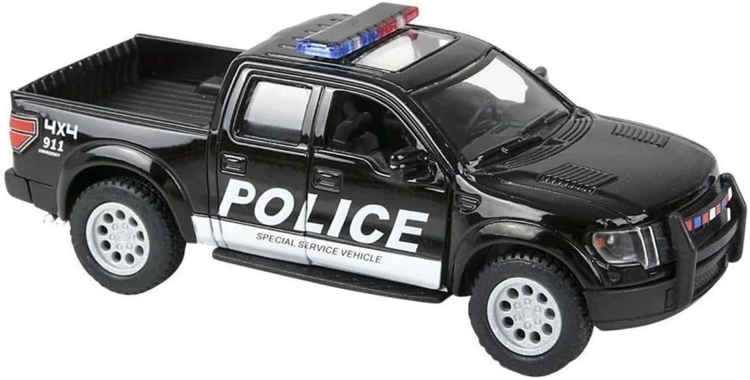 KiNSMART 2013 Ford F-150 SVT Raptor Supercrew 1:46 Scale 5" Die Cast Metal Model Toy Truck (Rescue - Police)