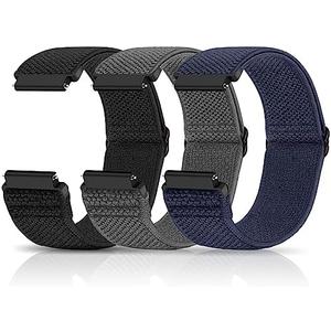 Relting Compatible with 16mm Watch Bands Quick Release Replacement Wristband,Adjustable Stretchy Nylon Solo Loop Straps Fabric Braided Sport Elastic Bands for Men Women