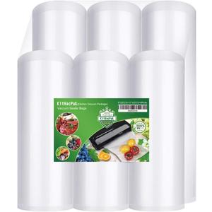 6 Pack 8"x20'(3Rolls) and11"x20' (3Rolls) Vacuum Sealer Bags Rolls with BPA Free and Heavy Duty, Commercial Grade Vacuum Seal Freezer Bags Rolls Compatible with Any Type Vacuum Sealer