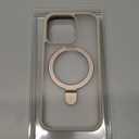 TORRAS Desert Titanium for iPhone 16 Pro Case Magnetic Stand, [Compatible with MagSafe][Flexible Stable Stand] Mil-Grade Protection Translucent Slim Anti-Scratch Ring Kickstand, Rose Gold 6.3", Ostand