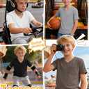 4 Pack Boys' Short Sleeve T-Shirts V Neck | Boys' V Neck T-Shirts, Short Sleeve, Summer, Pocket, Loose Fit Tops, Kids Casual, Solid, Basic Tees, 5-14 Years