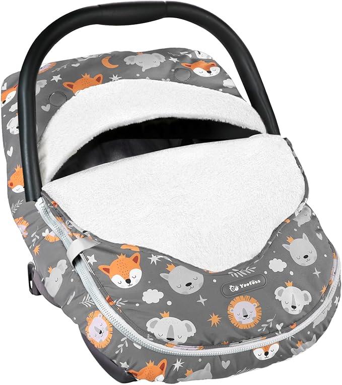 Yoofoss Baby Stroller Bunting Bags Winter Carseat Canopies Cover to Protect Baby from Cold Wind, Super Warm Plush Fleece Baby Carrier Cover for Infant Boys Girls
